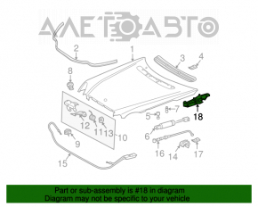 Bucla capotei stânga Mercedes W211