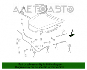 Bucla capotei dreapta Mercedes W211