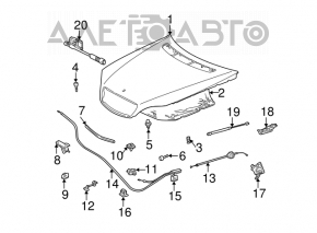 Bucla capotei dreapta Mercedes W211