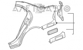 Aripa spate dreapta Mercedes W211 neagra.