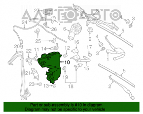 Rezervorul de spălare a parbrizului pentru Mercedes W211 fără gât, cu senzor.