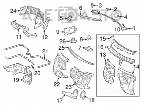 Grila stergatoarelor din plastic pentru Mercedes W211