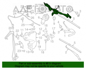 Trapezul de curățare a parbrizului cu motor pentru Mercedes W211.