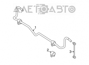 Stabilizator spate Mercedes W211 E550 rwd 16mm nou original OEM