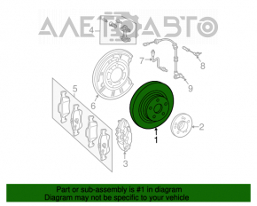 Placa de frână spate dreapta Mercedes W211 E350