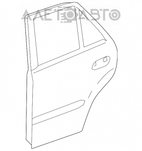 Дверь голая задняя левая Mercedes W164 ML чёрный