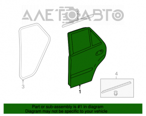 Дверь голая задняя левая Mercedes W164 ML чёрный