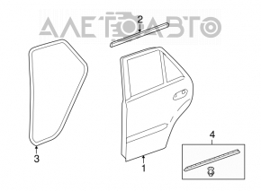 Дверь голая задняя левая Mercedes W164 ML чёрный