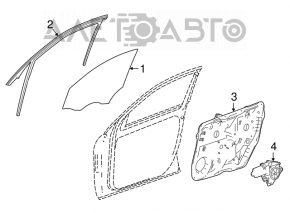 Motor electric pentru ridicarea geamului, dreapta față, Mercedes X164 GL W164 ML.