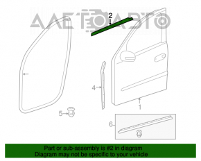 Moldură ușă-sticlă centrală față stânga Mercedes W164 ML