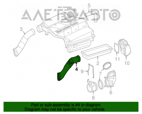 Tubul de aer stânga pentru Mercedes W164 ML X164 GL, benzină