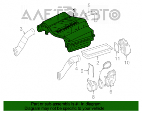 Corpul filtrului de aer Mercedes X164 GL W164 ML W251 R benzina.