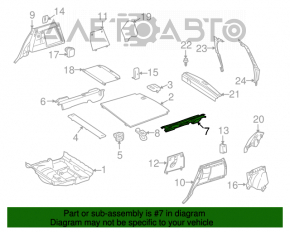 Накладка багажника внутр левая Mercedes W164 ML