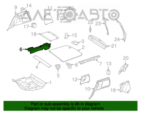 Накладка багажника внутр правая Mercedes W164 ML