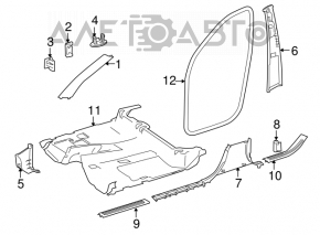 Capacul stâlpului central stânga jos Mercedes W164 ML bej.