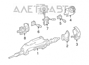 Кожух рулевой колонки Mercedes X164 GL коричн