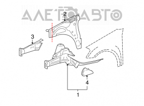 Bara față stânga Mercedes W164 ML cu aripa și farul.