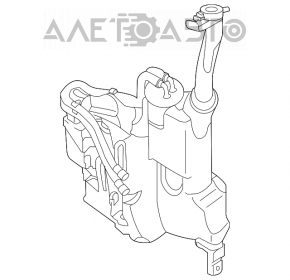 Бачок омывателя Mercedes W164 ML с горловиной, крышкой и датчиком