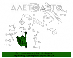 Бачок омывателя Mercedes W164 ML с горловиной, крышкой и датчиком