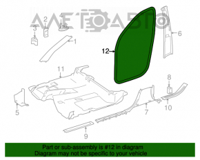 Уплотнитель дверного проема передний левый Mercedes X164 GL беж