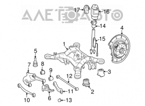 Цапфа со ступицей задняя правая Mercedes X164 GL W164 ML W251 R