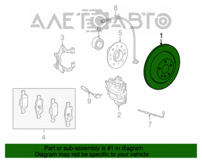 Placă de frână spate stânga Mercedes W164 ML W251 330/14mm