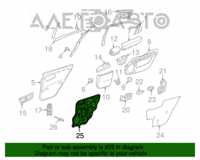 Capacul ușii din metal spate stânga internă Mercedes W221