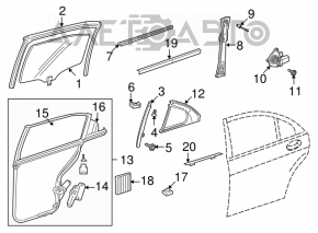 Geam electric cu motor spate stânga Mercedes W221