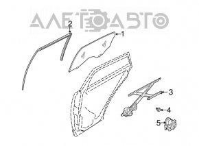 Mecanismul de ridicare a geamului din spate dreapta pentru Infiniti FX35 FX45 03-08