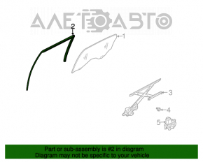 Garnitură de etanșare a geamului din spate dreapta Infiniti FX35 FX45 03-08