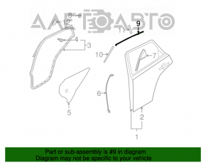 Молдинг двери верхний задний левый Infiniti FX35 FX45 03-08