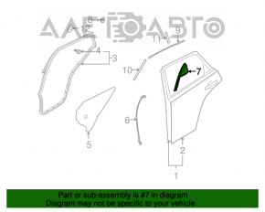 Garnitură de ușă spate stânga Infiniti FX35 FX45 03-08 bej