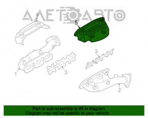 Protecția colectorului stâng Infiniti FX35 03-08 rugina