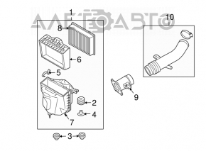 Corpul debitmetrului de aer Nissan Murano z50 03-08