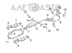 Convertor catalitic dreapta Infiniti FX35 03-08