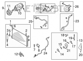 Compresorul de aer condiționat pentru Infiniti FX35 03-08