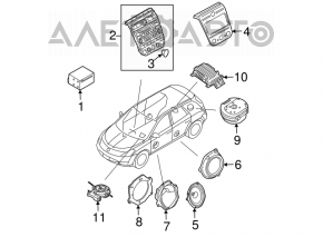 Magnetofon, CD-changer, Radio, Controlul climatului, Panoul asamblat Nissan Murano z50 03-08