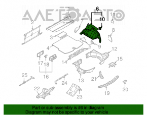 Capotă arc dreapta Infiniti FX35 FX45 03-08 bej