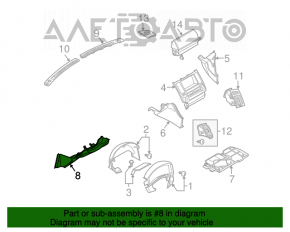 Cotiera genunchiului pentru șofer Infiniti FX35 FX45 03-08 bej