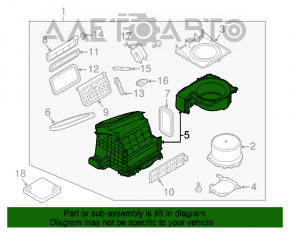 Corpul ventilatorului de încălzire Infiniti FX35 FX45 03-08