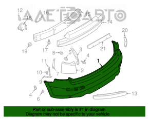 Bara spate goală Infiniti FX35 FX45 03-08 albă, mufă