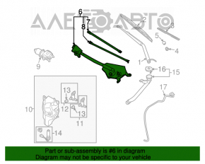 Trapezul de curățare a parbrizului cu motor pentru Infiniti FX35 FX45 03-08.