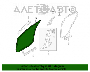 Garnitură de ușă față stânga Infiniti FX35 FX45 03-08 bej