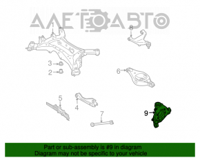 Цапфа задняя левая Infiniti FX35 FX45 03-08 с кожухом