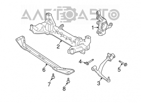 Bara de protecție a subramei față Infiniti FX35 FX45 03-08