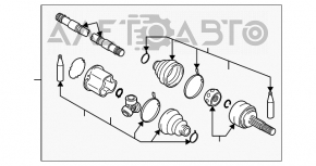 Привод полуось передняя левая Infiniti FX35 03-08