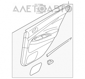 Capacul usii card spate dreapta Infiniti G25 G35 G37 4d 06-14