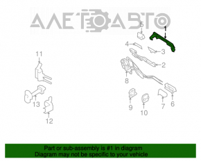 Mânerul ușii exterioare din spate dreapta pentru Infiniti G25 G35 G37 4d 06-14