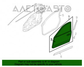 Дверь голая передняя левая Infiniti G25 G35 G37 4d 06-14