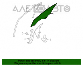 Стекло двери передней правой Infiniti G25 G35 G37 4d 06-14 песок, царапины